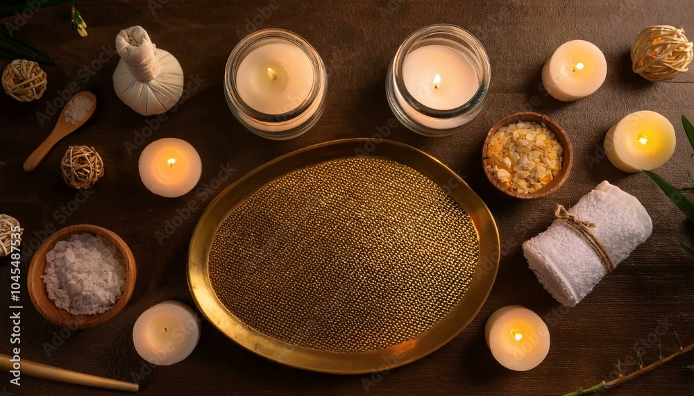 A set of luxury spa products