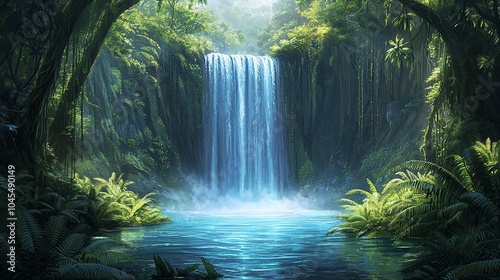 Discover a Hidden Blue Waterfall in a Mystical Jungle Paradise