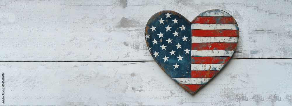Obraz premium American flag on white background 