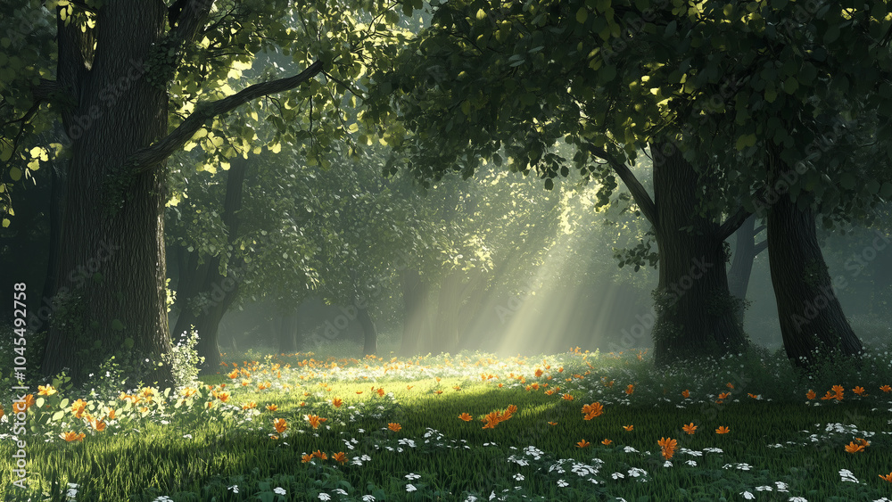 Obraz premium Embrace Tranquility: Nature-Inspired Design for Daily Calm