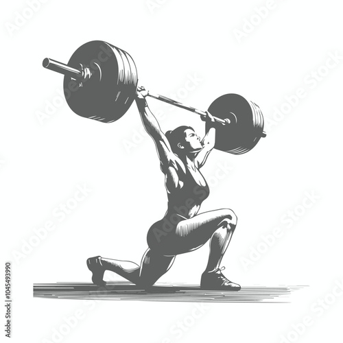 A powerful bodybuilder lifting a massive barbell loaded with heavy weights.