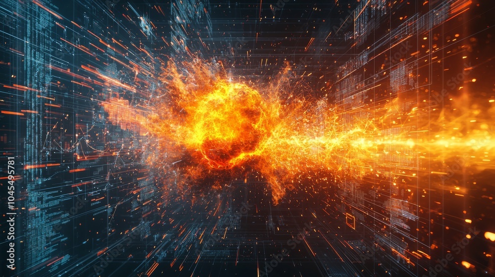 Obraz premium Explosive Minimalist Financial Graphs Concept