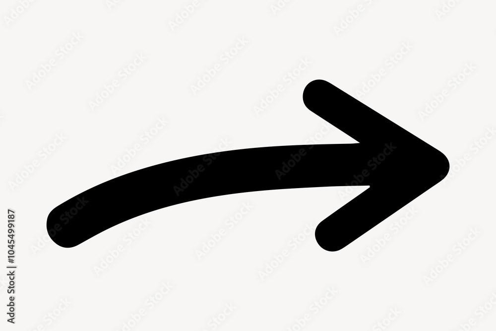 Black doodle curved arrows illustration Black doodle curved arrows illustration