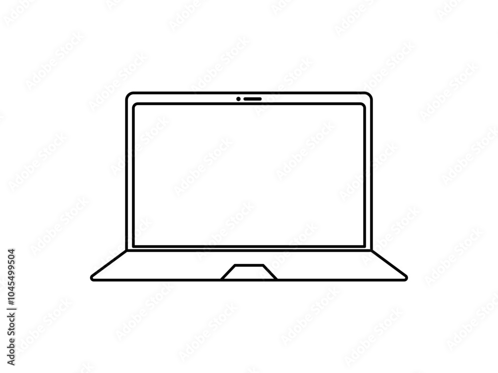 Simple Laptop Vector with Minimalist and modern design Simple Laptop Vector with Minimalist and modern design