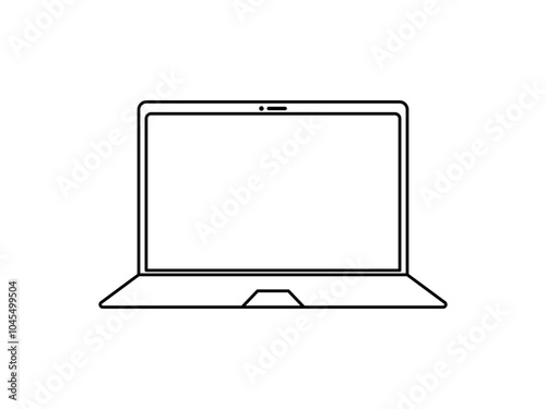 Simple Laptop Vector with Minimalist and modern design