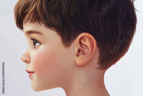 illustration, microtia in kids ear photo
