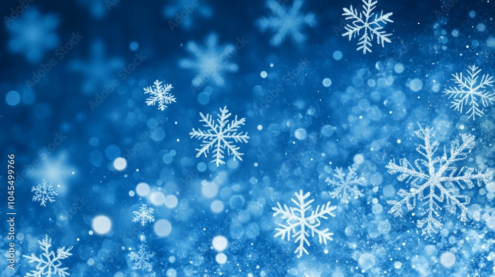 Snowflakes on blue backdrop Snowflakes on blue backdrop