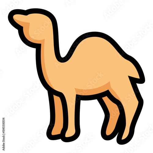 Camel icon on white background