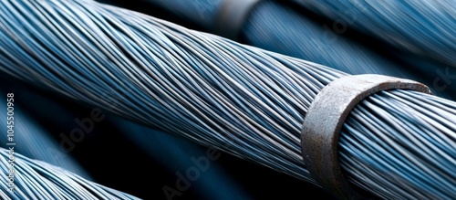 Close-Up Shot of Steel Cables Emphasizing Strength and Resilience photo