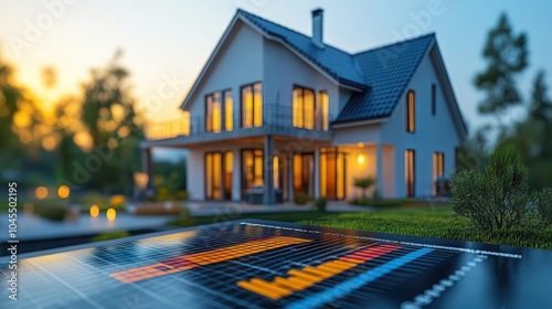 Obraz na płótnie energy performance diagnostic report on a property showcasing charts and graphs analyzing energy efficiency presented in a professional and informative layout w salonie