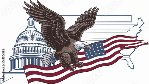 Artwork depicting the concept of presidential elections, democracy, and diversity	