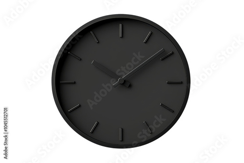 Wallpaper Mural Minimalist black wall clock with sleek design, showcasing modern simplicity and elegance, perfect for contemporary interiors. Torontodigital.ca