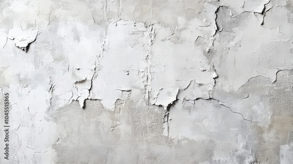 Obraz premium Textured Gray Wall with Peeling Paint