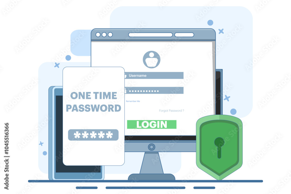 The concept of logging into a website or application using two steps, Two-step authentication. Verification code message, Two-factor verification, notification with code for secure login or sign in. The concept of logging into a website or application using two steps, Two-step authentication. Verification code message, Two-factor verification, notification with code for secure login or sign in.
