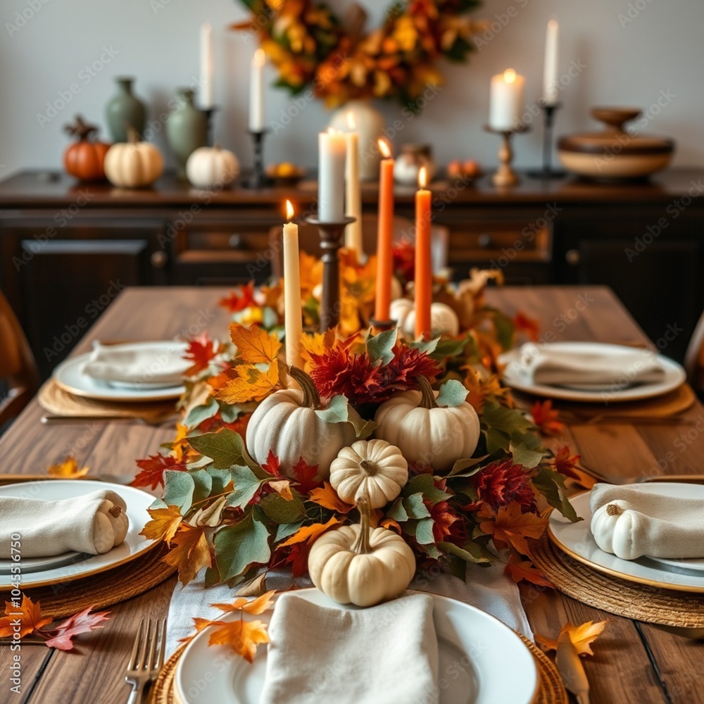 Naklejka premium table setting for a dinner