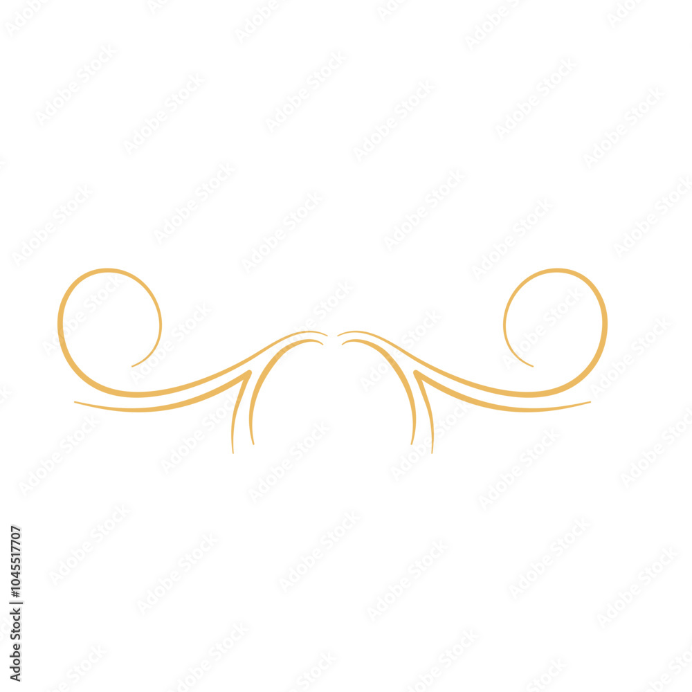 Fototapeta premium Elegant gold divider thin line