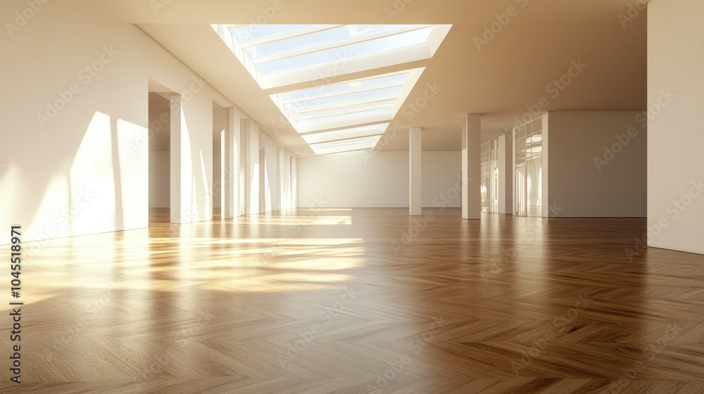 Fototapeta premium Spacious and Bright Modern Interior with Natural Light