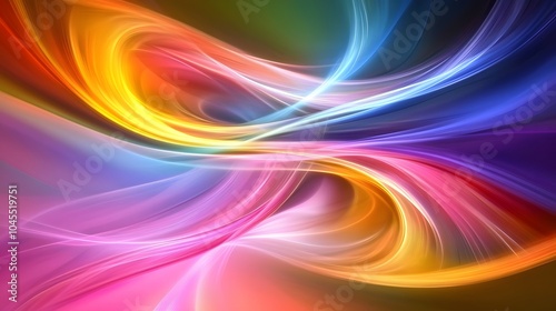 Colorful Infinite Lights on Black Background, Abstract Image, Texture, Pattern Background, Wallpaper, Cover and Screen for Smartphone, PC, Laptop, 9:16 and 16:9 Format