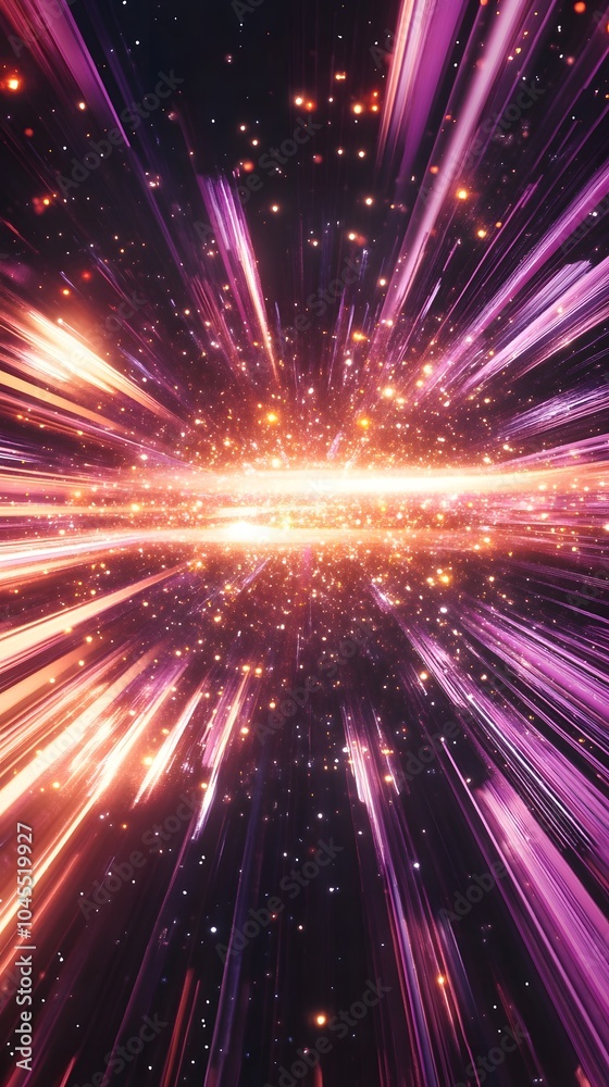 Obraz premium Colorful Infinite Lights on Black Background, Abstract Image, Texture, Pattern Background, Wallpaper, Cover and Screen for Smartphone, PC, Laptop, 9:16 and 16:9 Format