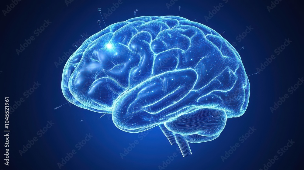 Digital Brain Illustration Digital Brain Illustration