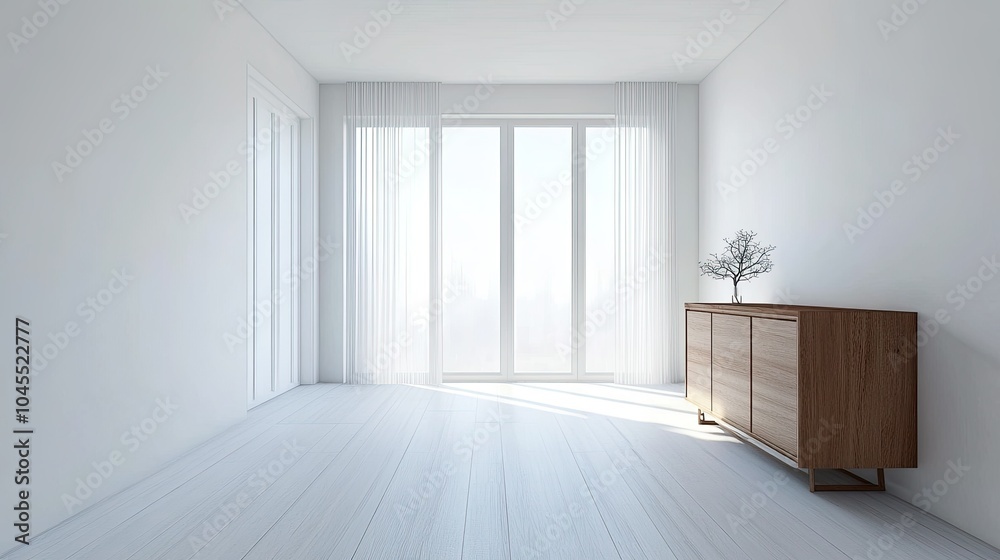 Fototapeta premium Modern Minimalist Interior with Natural Light