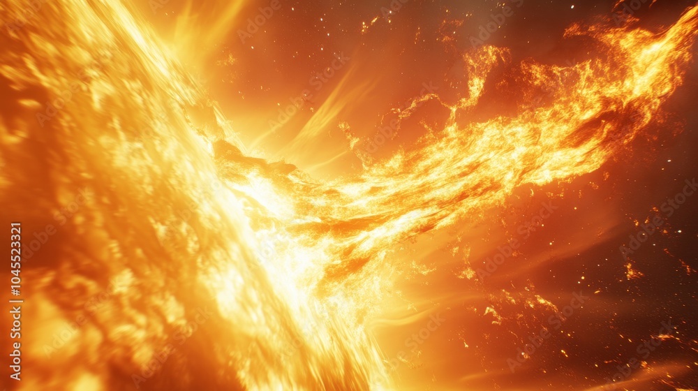 Massive Solar Flare Erupting from the Sun's Surface Massive Solar Flare Erupting from the Sun's Surface