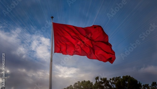 A red flag with a revolutionary aura photo