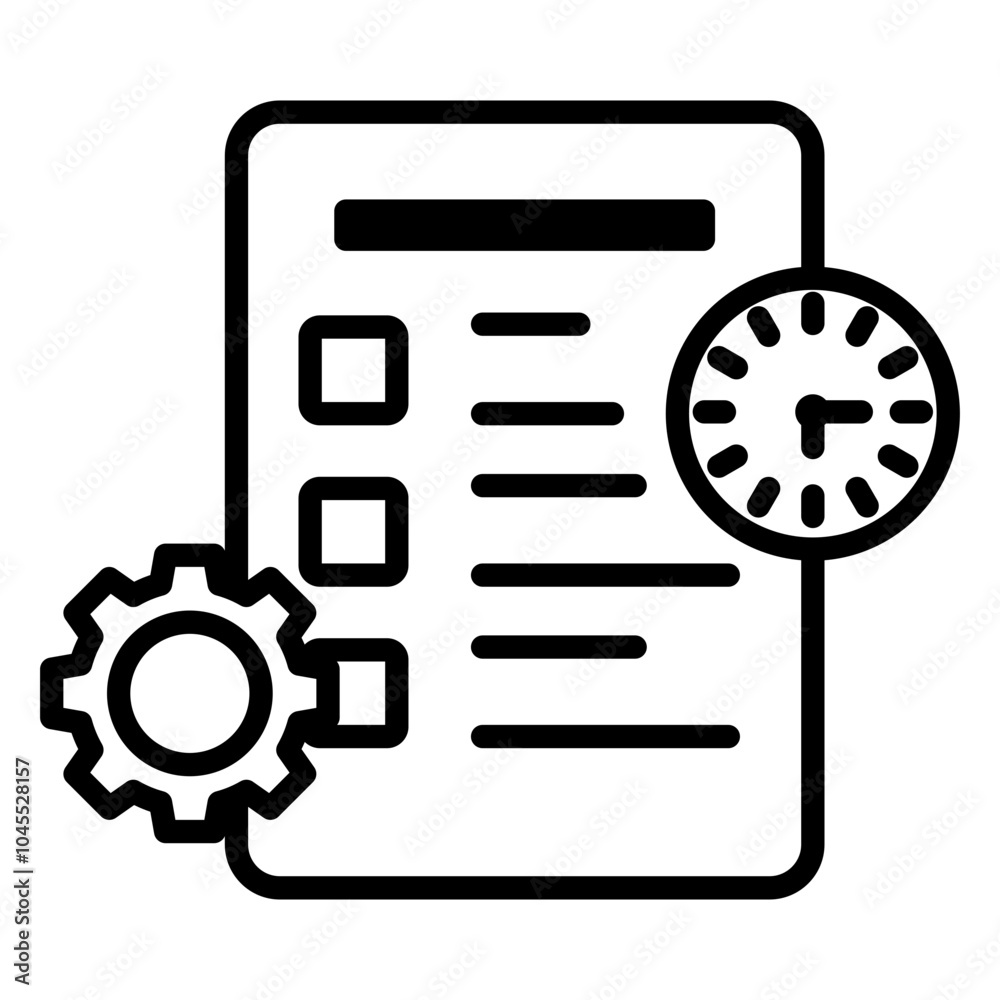 time management icon element for design time management icon element for design