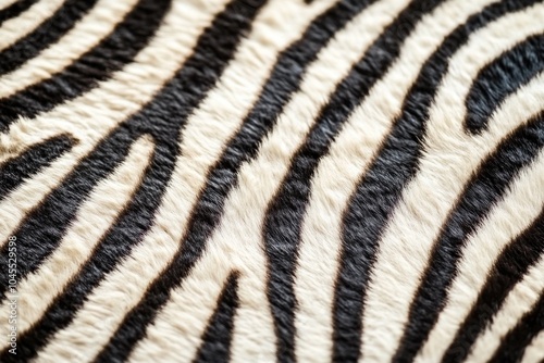 Close-up view of zebra skin texture, with distinctive stripes and natural pattern