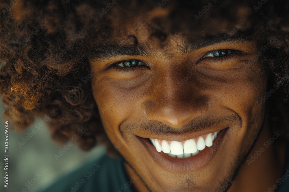A close-up photo of a person with curly hair, ideal for portraits, beauty, or personal use A close-up photo of a person with curly hair, ideal for portraits, beauty, or personal use