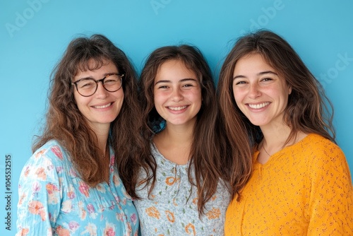 Three women standing side by side, possibly friends or colleagues