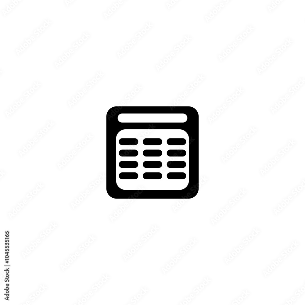 Calculator simple Icon isolated on white background. Calculator simple Icon isolated on white background.