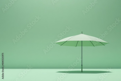 Wallpaper Mural A single white umbrella sits on a lush green surface, perfect for adding a touch of whimsy to your design Torontodigital.ca