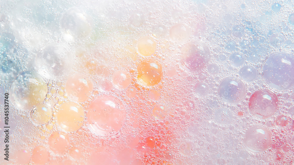 Fototapeta premium Foamy Bubble Illustration with Light Background