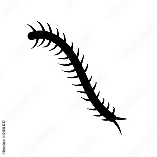 Centipede silhouettes vector