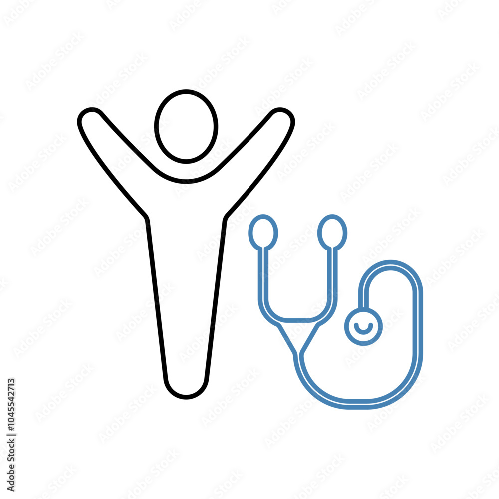 Obraz premium checkup concept line icon. Simple element illustration. checkup concept outline symbol design.