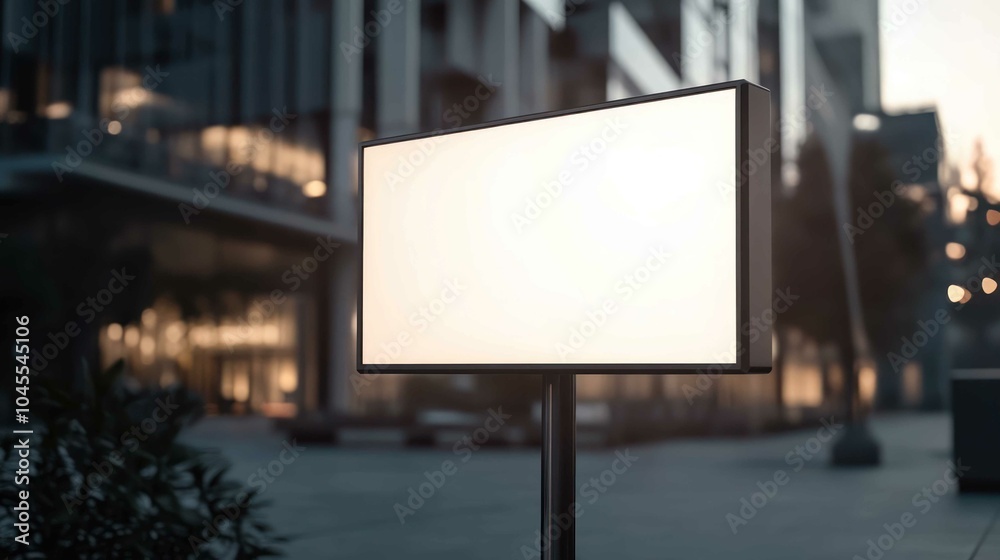 Clean blank sign mockup PSD file displayed on a computer screen, perfect for branding projects Clean blank sign mockup PSD file displayed on a computer screen, perfect for branding projects