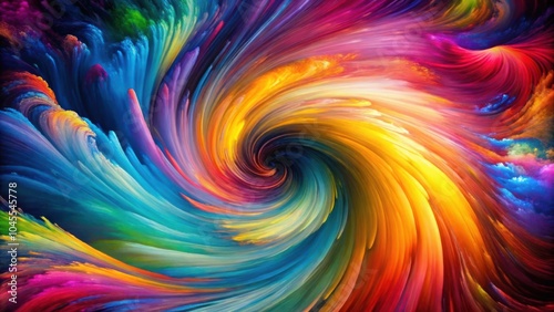 Abstract Swirling Colors in a Vortex of Hues