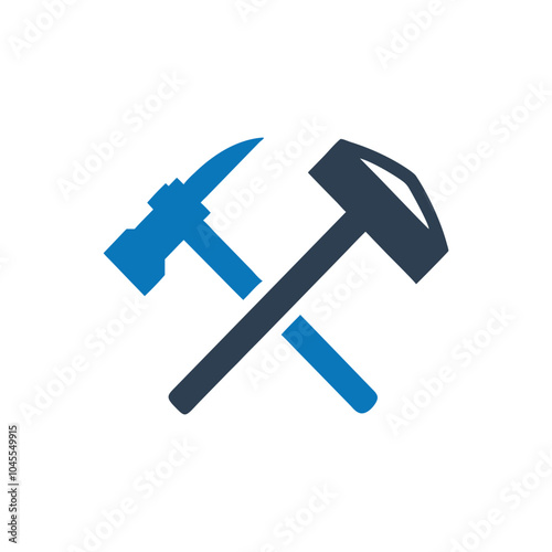 Sledgehammer Tool Vector Icon on white background