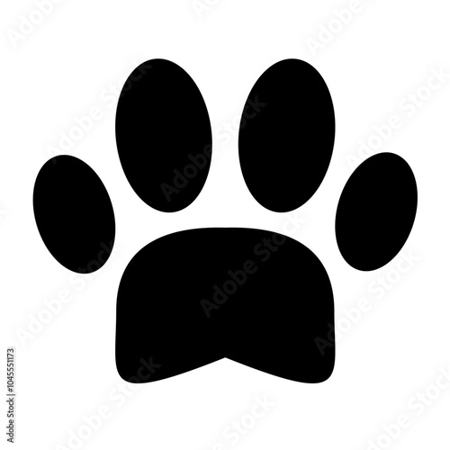 Paw print dog and cat Vector. footprint dog icon. Paw icon vector illustration. 