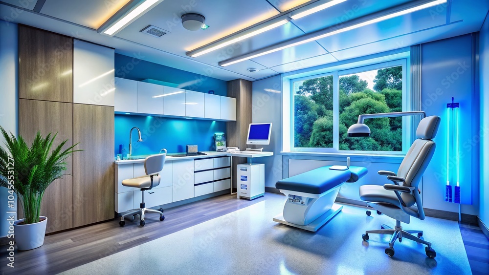 Architectural Photography of a Modern ENT Clinic with Otoscopy Equipment for Hearing Tests Architectural Photography of a Modern ENT Clinic with Otoscopy Equipment for Hearing Tests