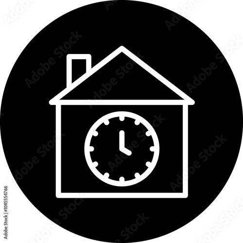 Clock vector icon style