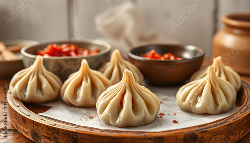 Home made Chinese food dumplings, in a simple and comfortable home atmosphere isolated with white highlights, png