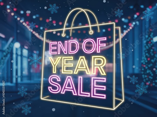 Glowing Shopping Bag for Year-End Sale Promotion