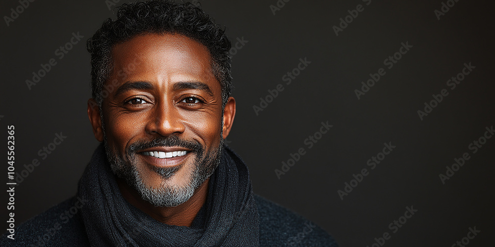 Portrait of an adult black middle-aged man Portrait of an adult black middle-aged man