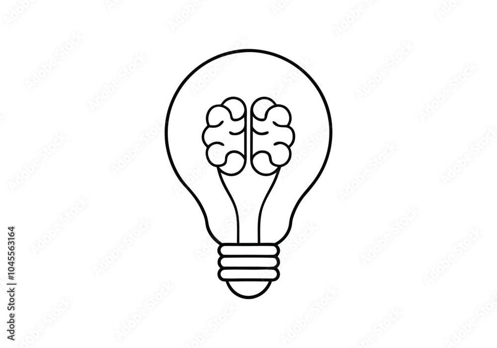 Single continuous one line art idea light bulb, Editable stroke. Doodle Vector illustration Single continuous one line art idea light bulb, Editable stroke. Doodle Vector illustration