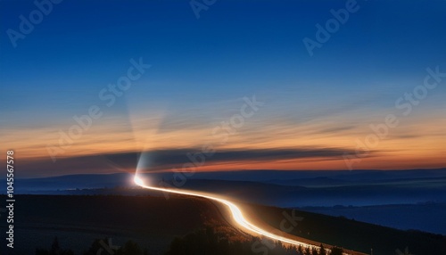 하늘을 가로지르는 빛의 띠