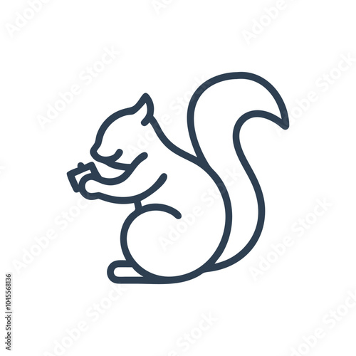 Squirrel icon on white background