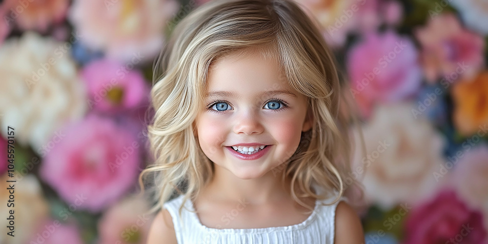 Portrait of a beautiful little girl looking at the camera Portrait of a beautiful little girl looking at the camera