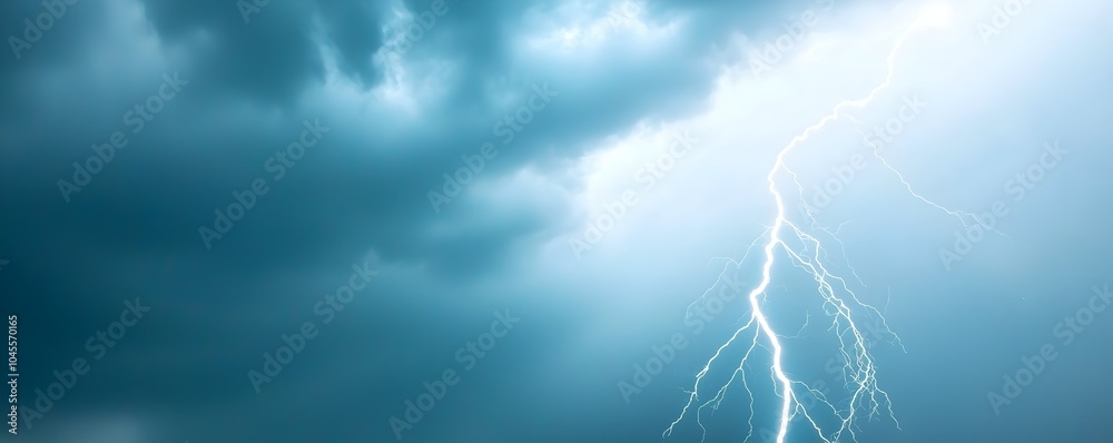 Stormy Skies and Powerful Energy Over Rooftops - Moody Atmosphere with Dark Clouds and Electric Tension